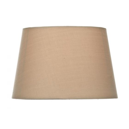 Abajur Edith Taupe Faux Silk Tapered Drum Shade 23cm