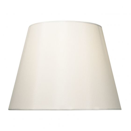 Abajur bybliss cream faux silk tapered drum shade 39cm