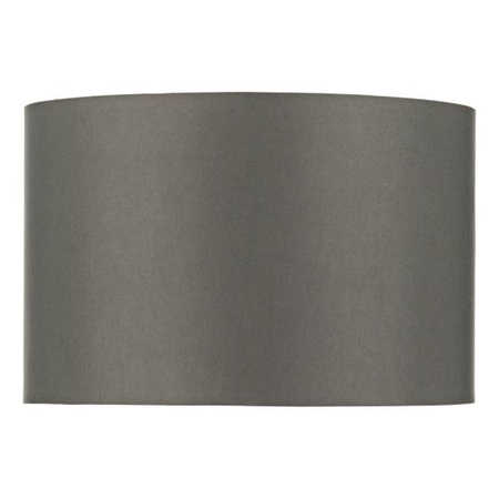 Abajur bokara grey faux silk satin drum shade 38cm