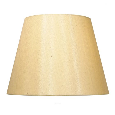 Abajur bybliss gold faux silk tapered drum shade 39cm