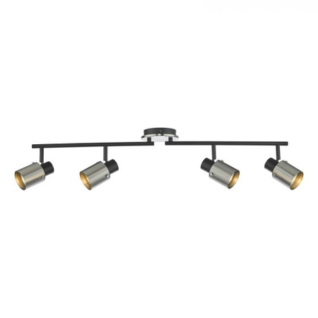 Corp de iluminat tip spot Ryan 4 Light Bar Spotlight Brushed Nickel Matt Black