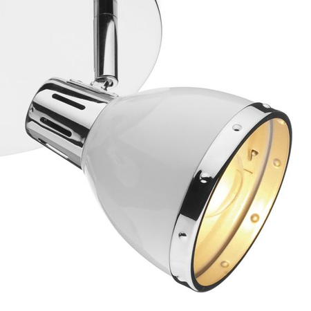 Corp de iluminat tip spot Osaka 3 Light Plate Spotlight White Polished Chrome