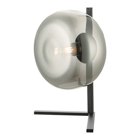 Veioza Erla Table Lamp Smoked Glass And Matt Black