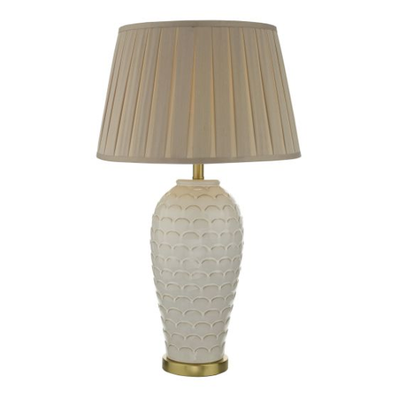 Veioza Dayna Table Lamp Cream & Brushed Gold Base Only