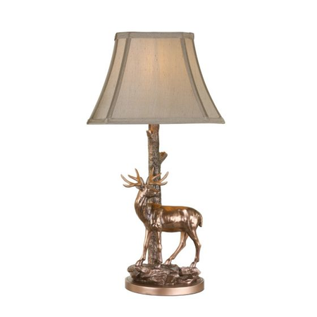 Veioza Gulliver Deer Table Lamp in Aged Brass With Shade