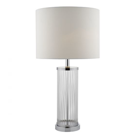 Veioza Olalla Table Lamp Polished Chrome Clear Glass With Shade