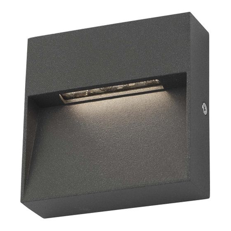 Aplica yukon outdoor wall light square eyelid anthracite ip65 led