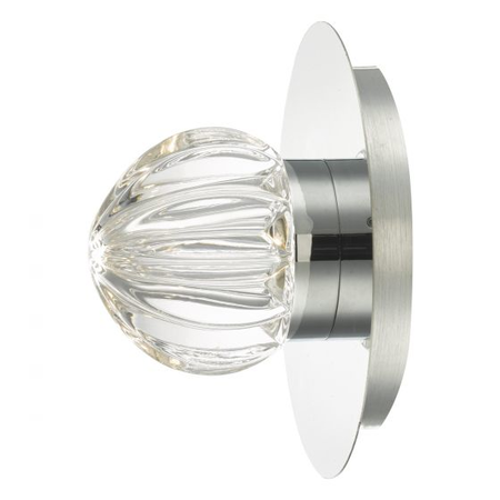 Aplica zondra bathroom wall light polished chrome glass led ip44