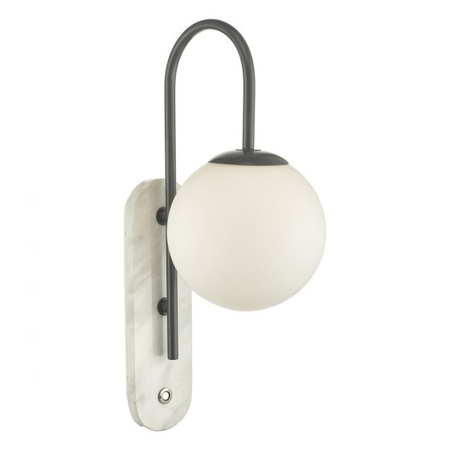 Aplica Deuce Bathroom Wall Light Marble Opal Glass IP44