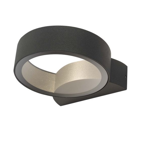 Aplica reon outdoor wall light matt grey glass ip65 led