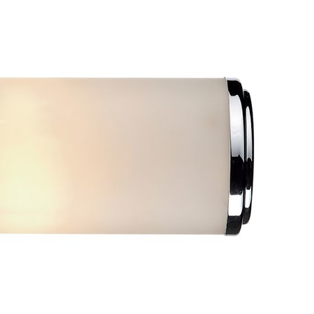 Aplica Century Bathroom 2 Light Wall Light Polished Chrome Opal Glass IP44