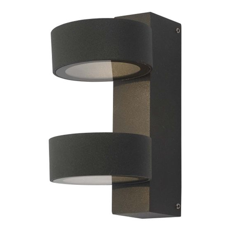 Aplica Bohdan Outdoor 2 Light Wall Light Matt Grey IP65 LED