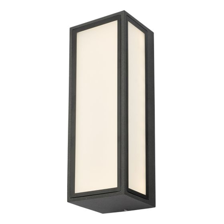 Aplica Arham Outdoor Wall Light Matt Grey Frosted Glass IP65 LED