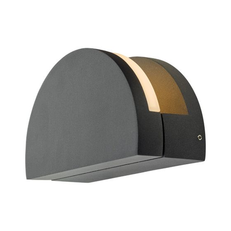 Dar Lighting Group Aplica adyson half-moon adjustable outdoor wall light matt grey ip65 led