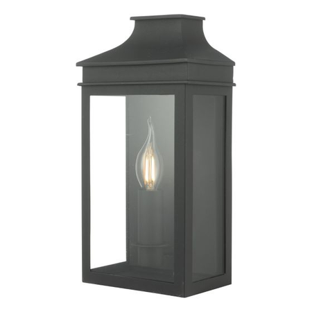 Aplica vapour coach lantern outdoor wall light matt black ip44