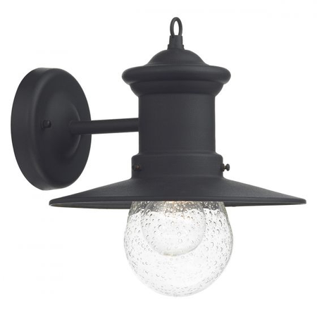 Aplica Sedgewick Outdoor Wall Light Black Glass IP44