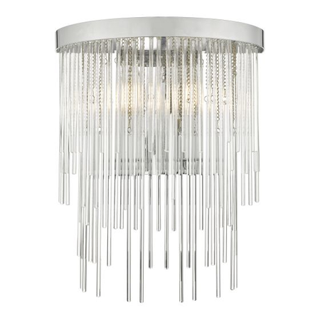 Aplica Isla 2 Light Wall Light Polished Chrome And Clear Glass