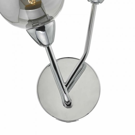 Aplica Eloise 2 Light Wall Light Polished Chrome & Glass