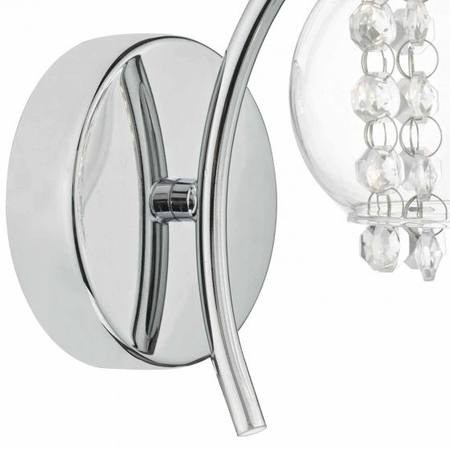 Aplica Elma Wall Light Polished Chrome & Glass