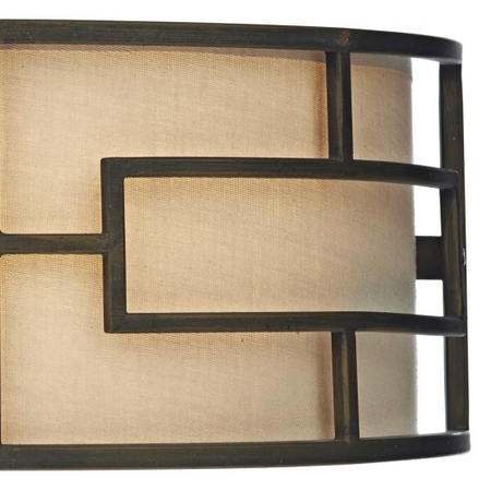 Aplica tumola 2 light wall light bronze with shade