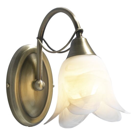 Aplica Doublet Wall Light Antique Brass Alabaster Glass