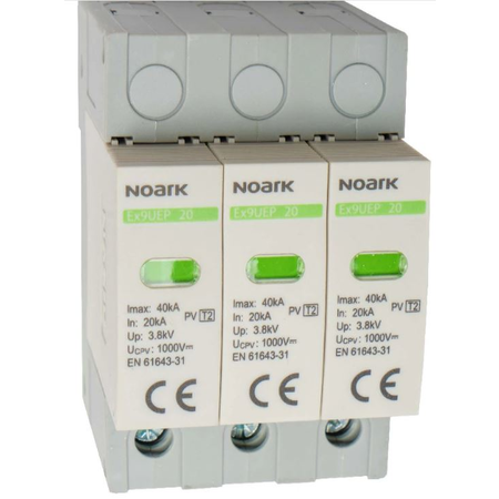 Descarcator spd ex9uep, clasa 2, 1000 v dc, 3 module, pentru sisteme fotovoltaice fara impamantare