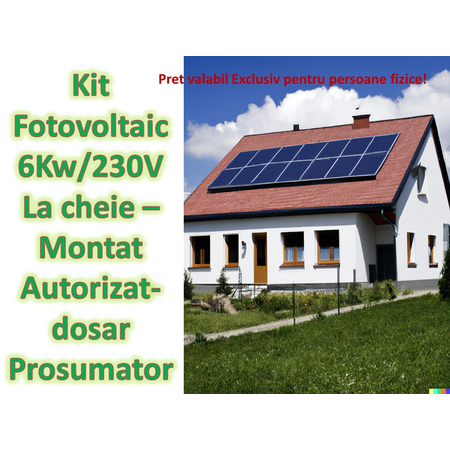 Chint Set sistem fotovoltaic pentru persoane fizice 6kw 230 v - la cheie - montat autorizat prosumator