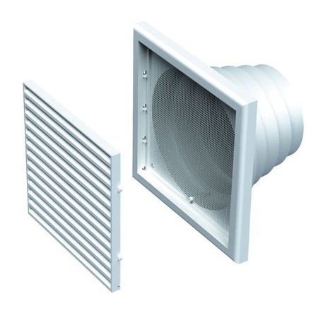 Vents Grila 187x187mm cu racord 100-110-120-150mm