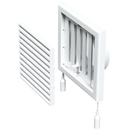 Vents Grila ventilatie cu inchidere manuala diam 100mm, cu plasa