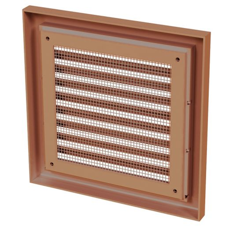 Grila ventilatie 154x154mm maro inchis