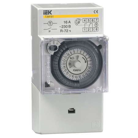 Didital timer Selector TEM181 analog 16A 230V pentru DIN-rail