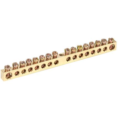Neutral bus bars with Izolators 6x9mm 16/1 (16 groups /fixture on the center)