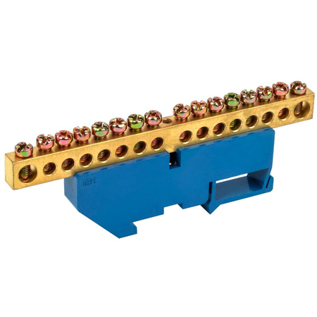 Neutral bus bar with DIN-Izolator SHNI-8x12-16-D-S