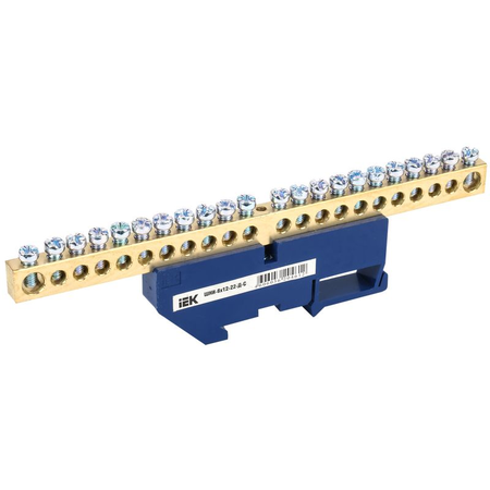 Neutral bus bar with DIN-Izolator SHNI-8x12-22-D-S