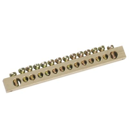 Neutral bus bars with Izolators 6x9mm 14/2 (14 groups /fixture at the edges)