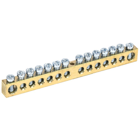 Neutral bus bars with Izolators 8x12mm 14/1 (14 groups /fixture on the center)