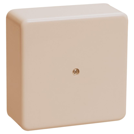 KM41212-02 pull box pentru montaj aparent 75x75x20 mm ivory (6 Clema s 6mm2)