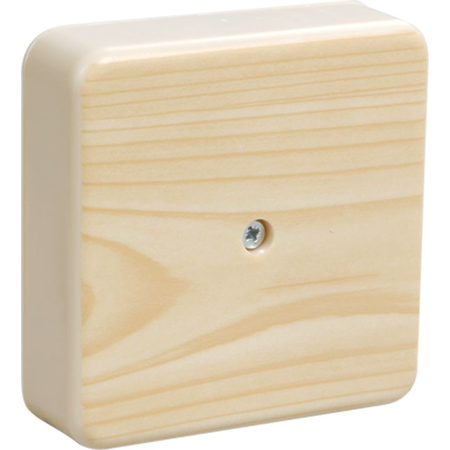 KM41212-04 pull box pentru montaj aparent 75x75x20 mm pine (6 Clema s 6mm2)