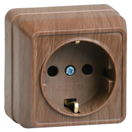 RS20-3-OD Simpla priza cu impamantare ing contact 16A OKTAVA (oak)