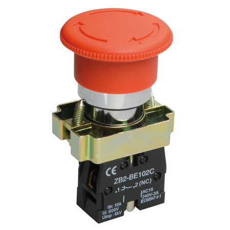 Control buton LAY5-BS542 Mushroom emergency fixed positions