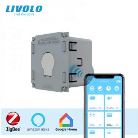 Modul intrerupator simplu tactil, dimabil, Protocol Zigbee, Generatia Noua