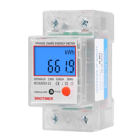 Contor monofazat de energie electrica Sina KWH DDS6619-013 230V ecran digital LED
