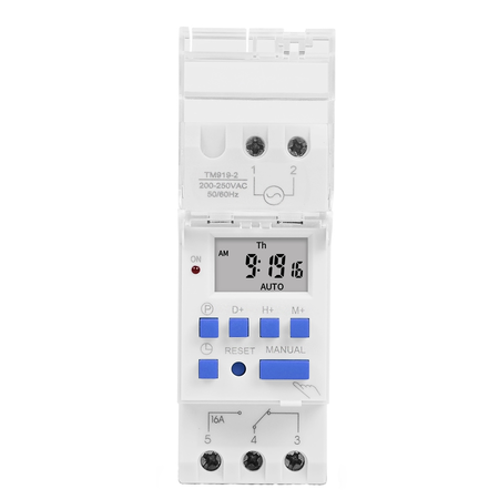 Ceas programator cu siguranta automata incorporata 230v 16a tm919a-2-16a