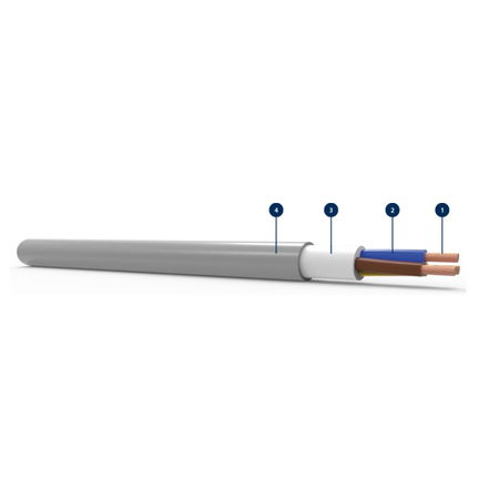 Cablu cupru flexibil 3x2.5 izolatie pvc, tip fg16or16