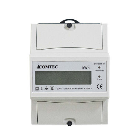 Contoare monofazate – 100A 100A 76 mm - 4 module digital