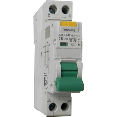 Intrerupator automat diferential combinat bipolar intr-un modul 6kA (RCBO) 25/1N/0.3C 25A 0.3A