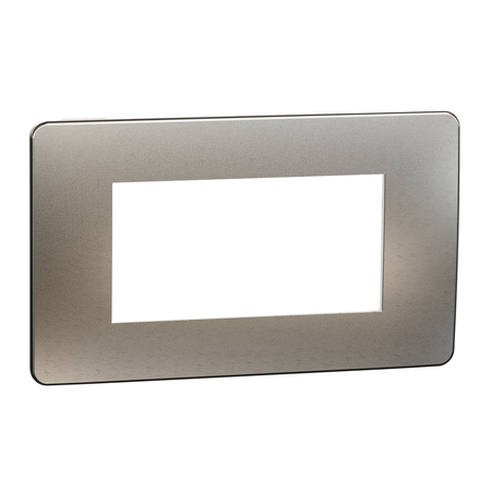 Placa ornament, Unica Studio Metal, 4 module, alb aluminiu sau alb