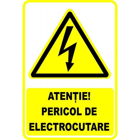 Autocolant 10×15 – Pericol de electrocutare (9buc/set)