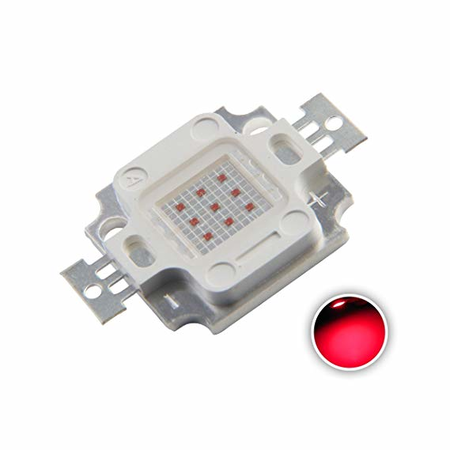 Bec Led ( pastila proiector ) – 10w/Rosu (25x25mm)