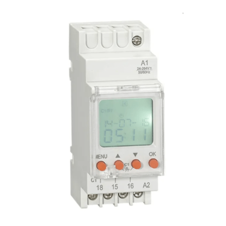 Ceas programator digital AF-TPD1 230v/16A (montaj pe sina , 2 module)